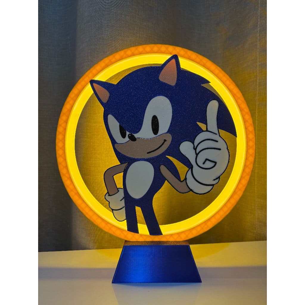 Abajour decorativo Sonic Com Efeito Luminoso Para Quarto