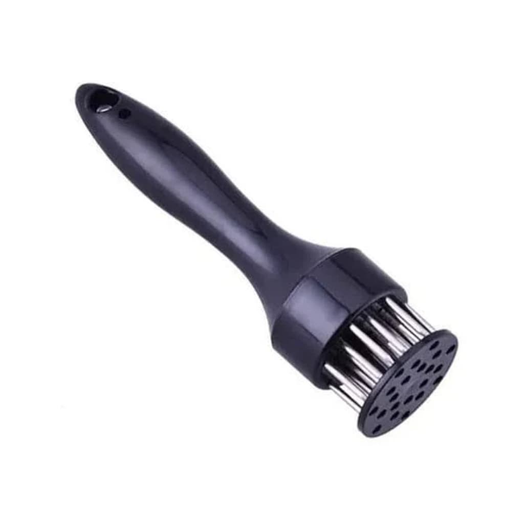 Amaciador De Carne Aço Inox Batedor Martelo Com Furador Manual Para Bifes Churrasco