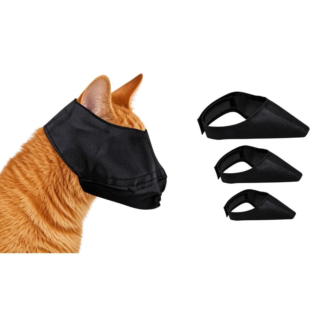 Kit 03 Focinheiras para Gatos De Nylon P M e G Com Velcro Pet