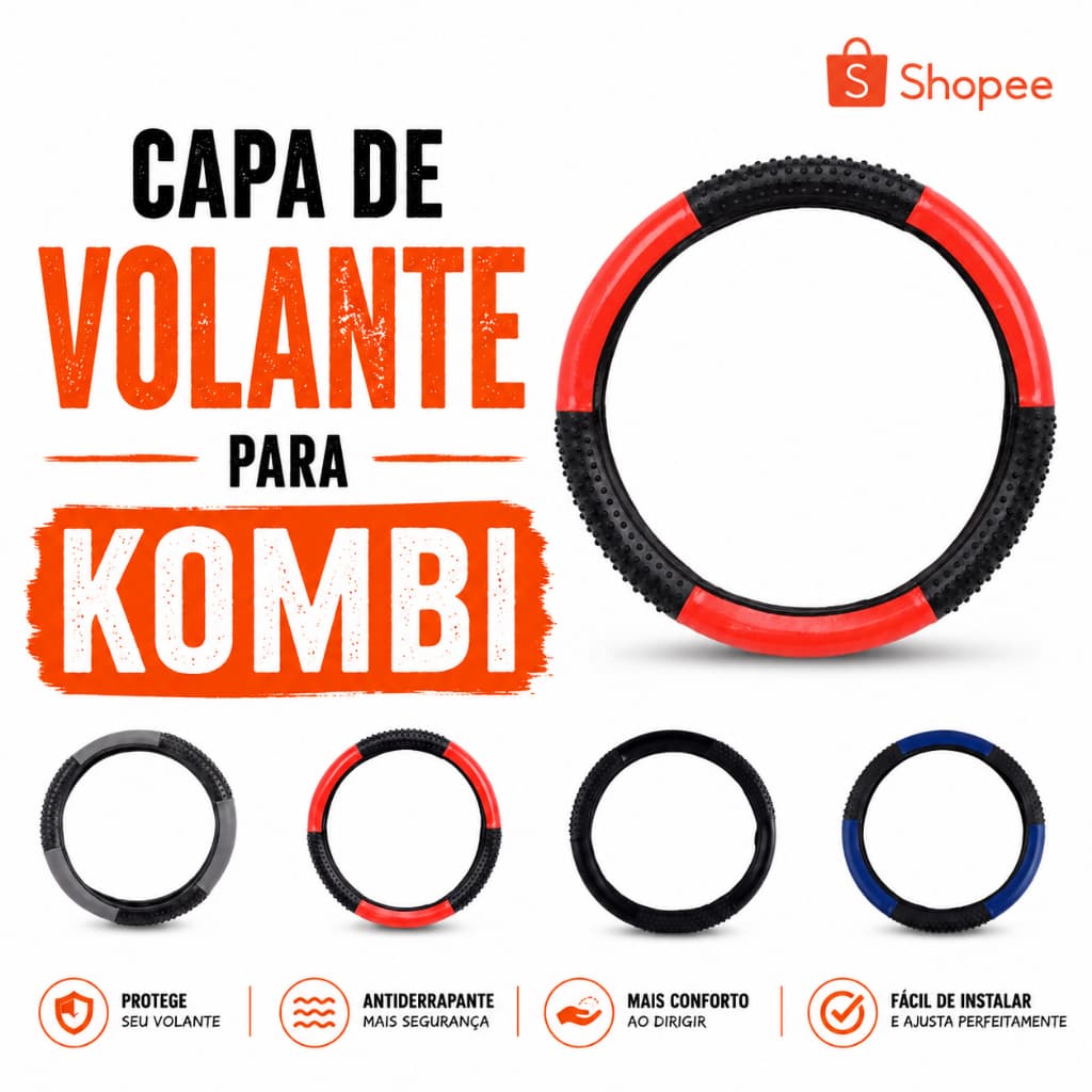 Capas De Volante Para Kombi 45 Cm com Bolinha Massageador