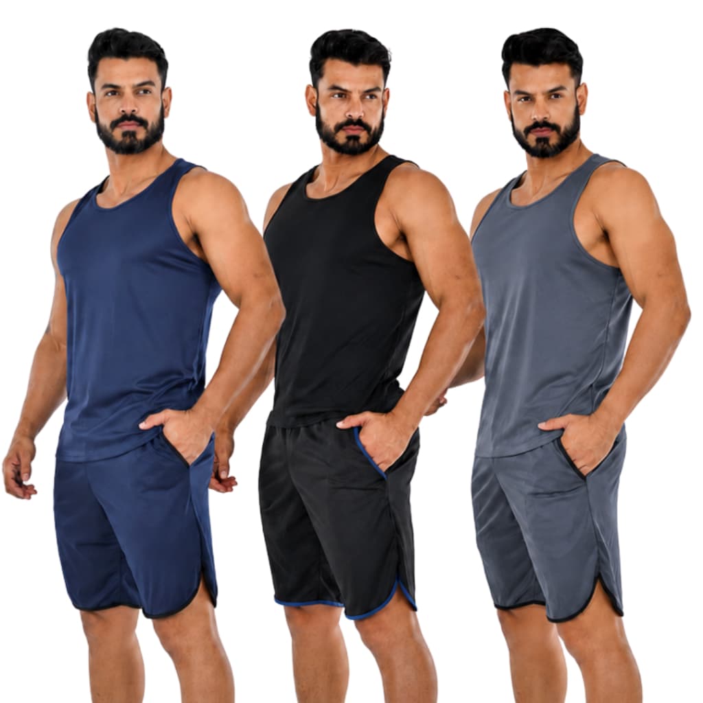 Kit Bermuda Street com Regata DriFit para Atividade Física e Academia
