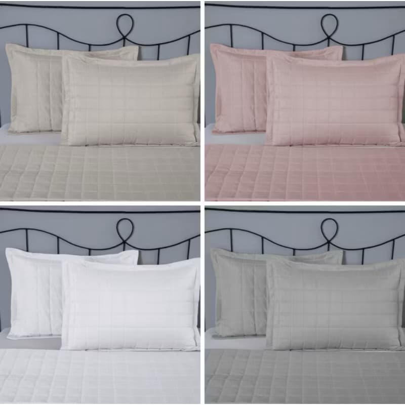 Porta Travesseiro Matelado Quadriculado 1 Peça 80cm X 60cm 100% Poliéster Hypercal 200 Fios