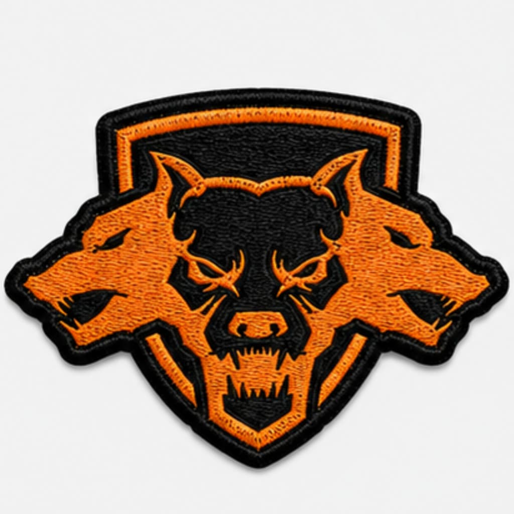 PATCH BORDADO JOGO ONLINE CACHORRO LOBO MILITAR BLCK COM VELCRO OPS