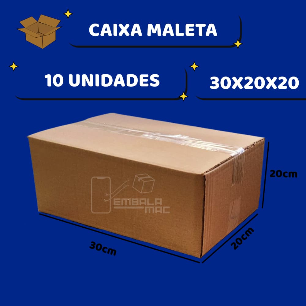 10 Caixas De Papelao 30x20x20 Envios Mudança Cosméticos Ultra Resistente