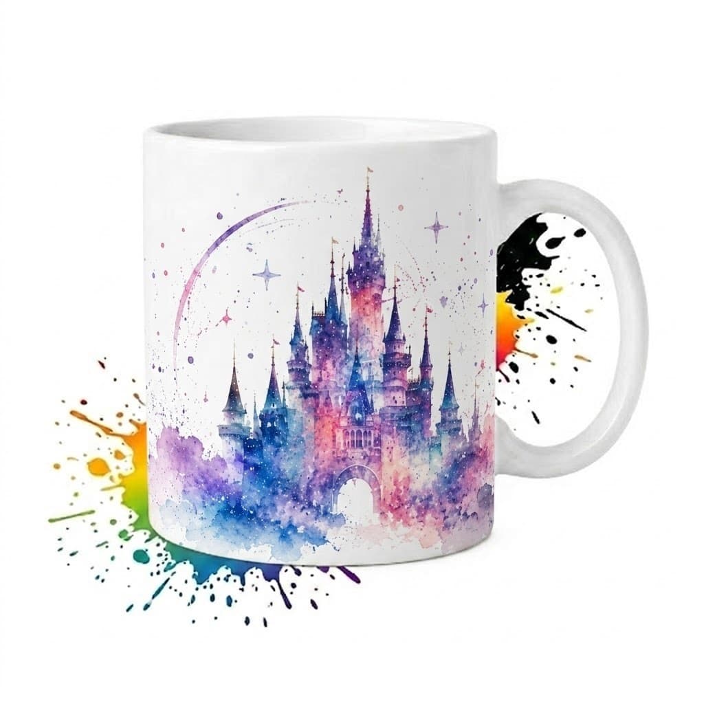 Caneca Personalizada no Tema Disney 325ml | Cerâmica Premium | Presente Criativo
