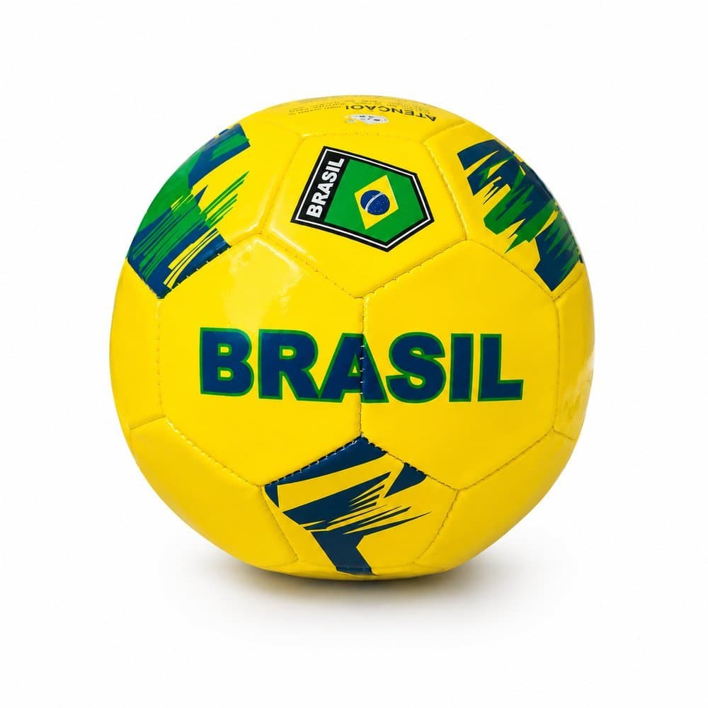 Bola de Futebol do Brasil Número 5 - Amarela Ideal para Jogos, Treinos e Momentos de Lazer