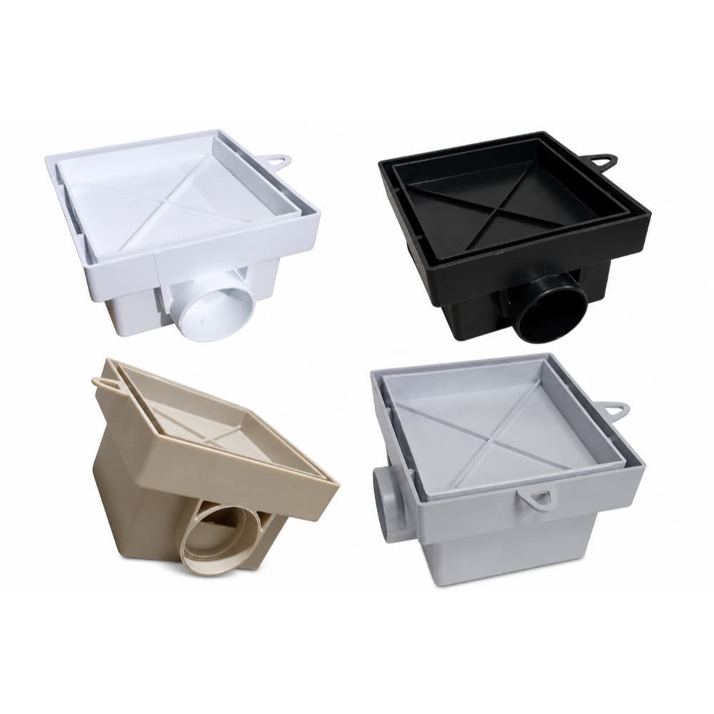 Ralo Quadrado Oculto Invisível 10x10 Dupla Saída Sifonado Cola Porcelanato Piso