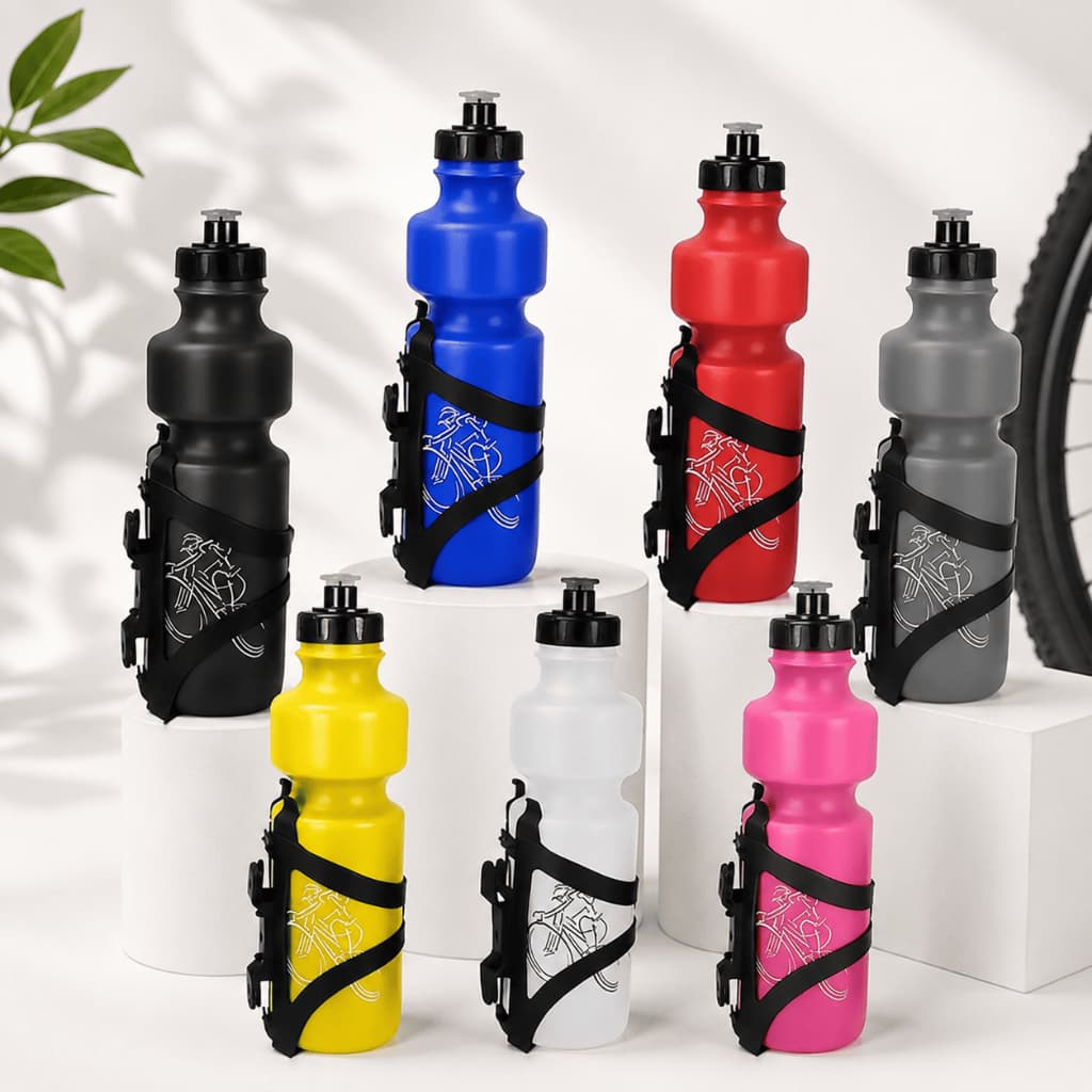 Garrafa + Caramanhola Bicicleta Bike 750ml Com Suporte Boa Qualidade e Preço Legal