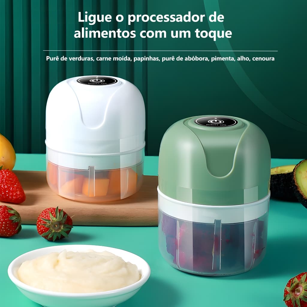 Mini Processador Elétrico Portátil USB com 250ml de Capacidade
