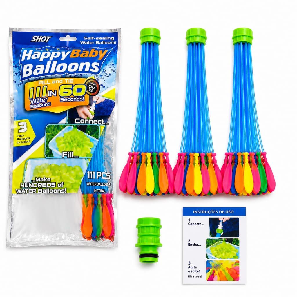 Balão De Água Guerra De Bexiga Splash Ball com 111 Bexigas Cada