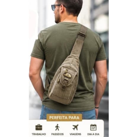 A Bolsa Transversal em Lona que Une Estilo, Praticidade e Resistência! KV8016