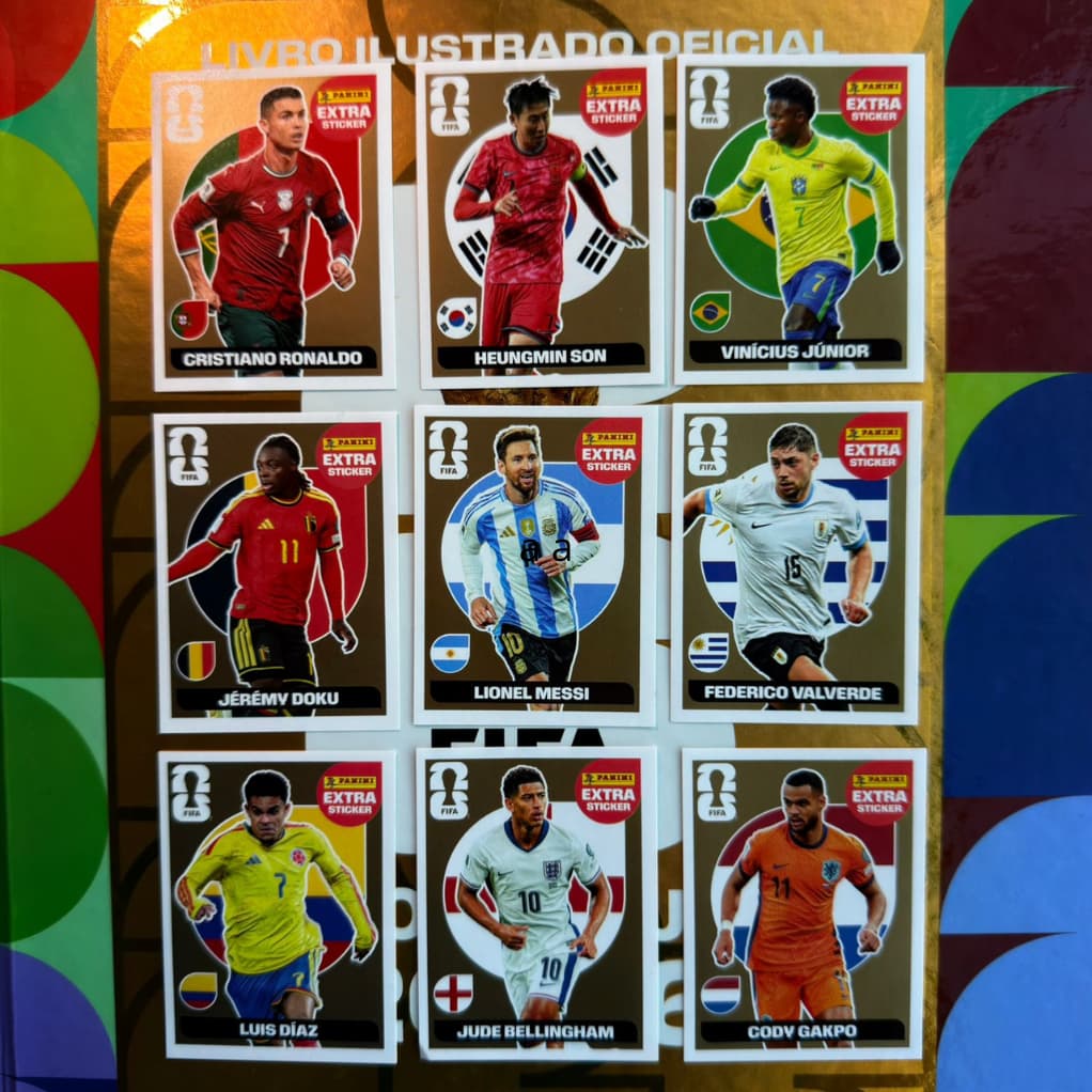 Figurinhas Raras Copa do Mundo 2026 Lendarias Cristiano Messi Neymar Originais Legends Oficial