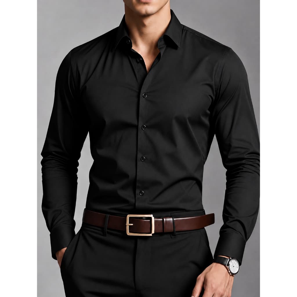 Camisa Social Masculina Manga Longa  Slim Fit - Com Elastano Premium Camisa Social Para Formatura