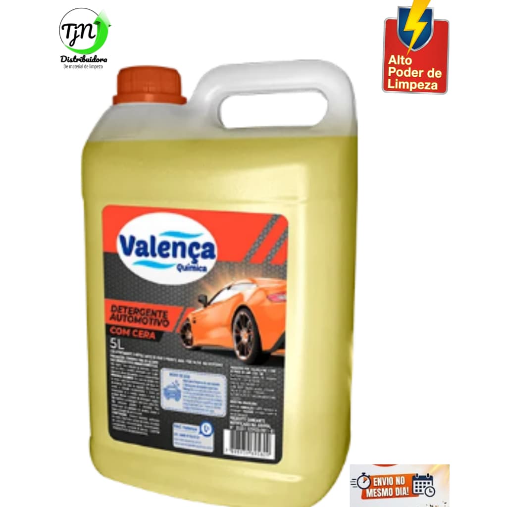Shampoo Automotivo Lava Autos Concentrado Com Cera Carnaúba 5 Litros Valença