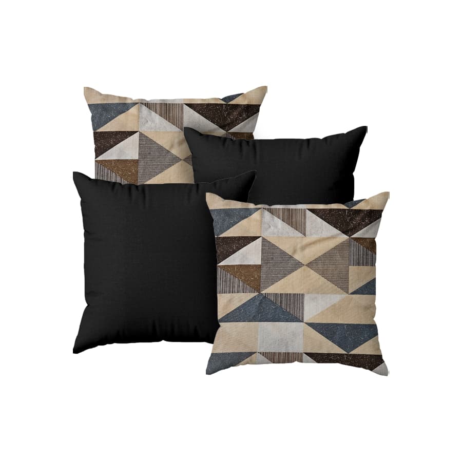 Capa De Almofada 45x45cm Com Zíper Invisível Para Sala Sofá Kit 4 Peças Decoração