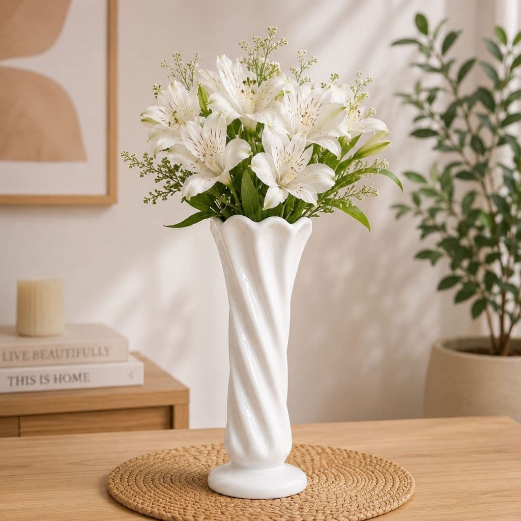 Vaso Solitario Tulipa em Ceramica  Centro de Mesa Festa Buffet
