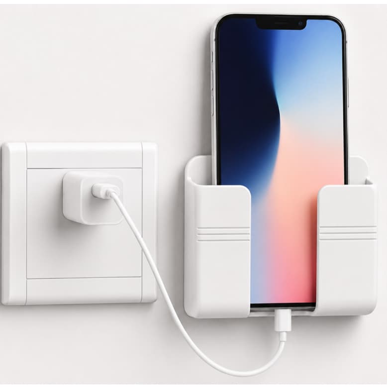 Suporte de Parede Multifuncional para Celular e Controle Remoto - Instalação Sem Furar