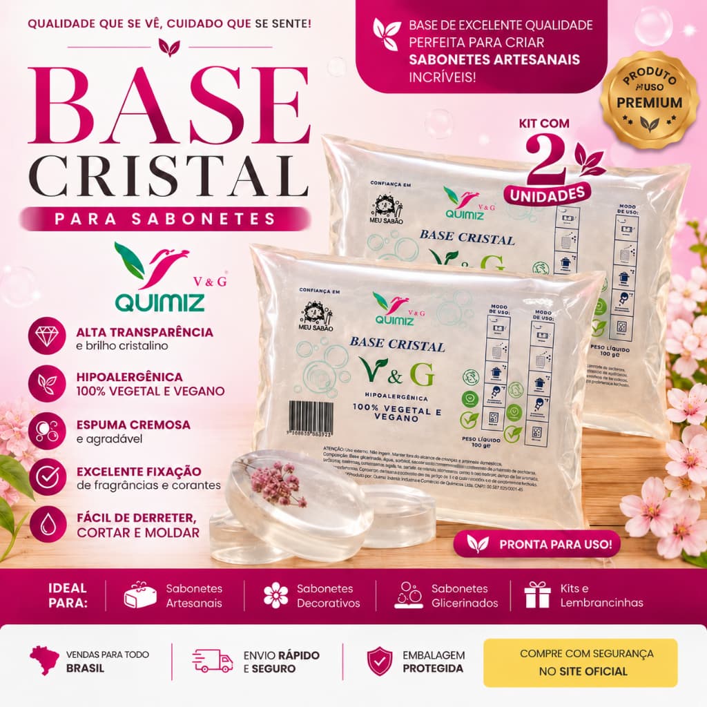 KIT 2 UNIDADES - BASE CRISTAL V&G - 500g