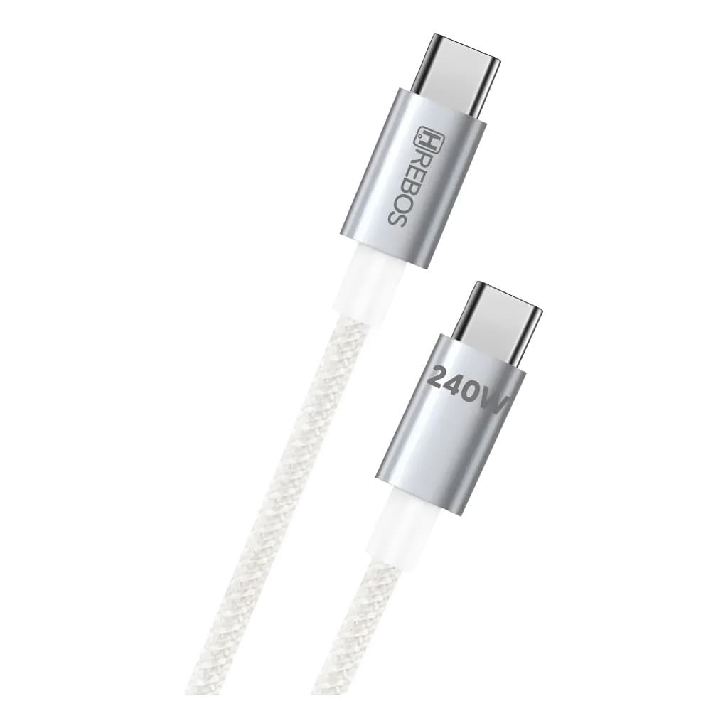 Cabo Usb-c Para Tipo-c Celular 240w Carregador Turbo Celular Branco