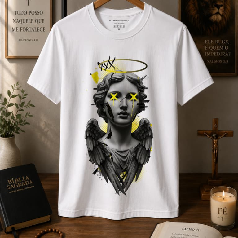 Camiseta Evangélica Cristã Estampada Fé Deus Jesus Gospel Estampas Divertidas