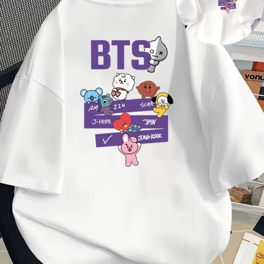Camisa Camiseta Unissex K-pop Icons Coreia Jim Suga Jimin Blusa Japão Coreia Bts