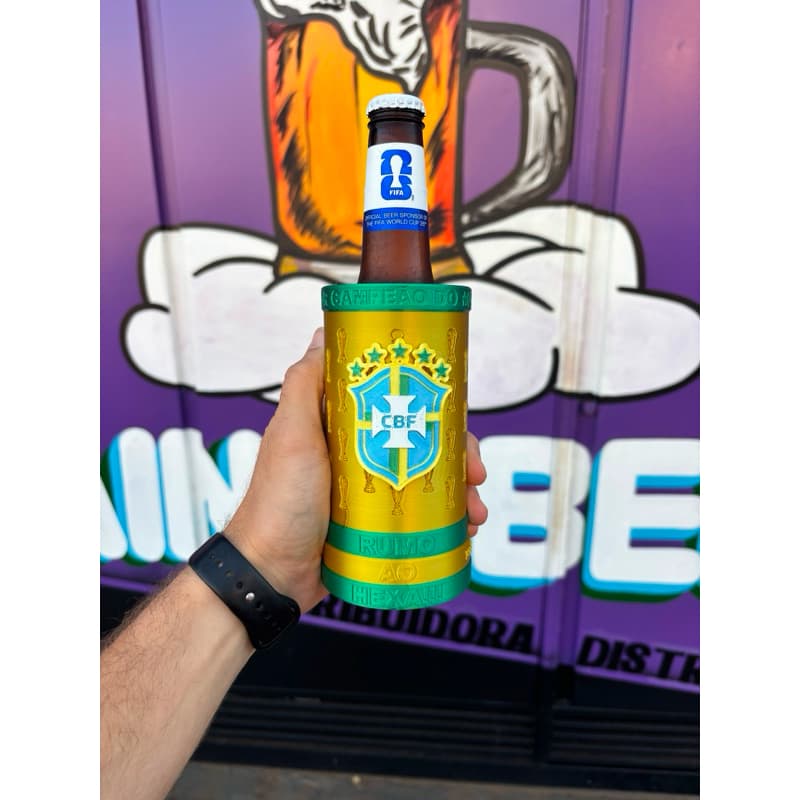 Porta Long Neck e Lata 350ml Brasil | Suporte Impresso em 3D