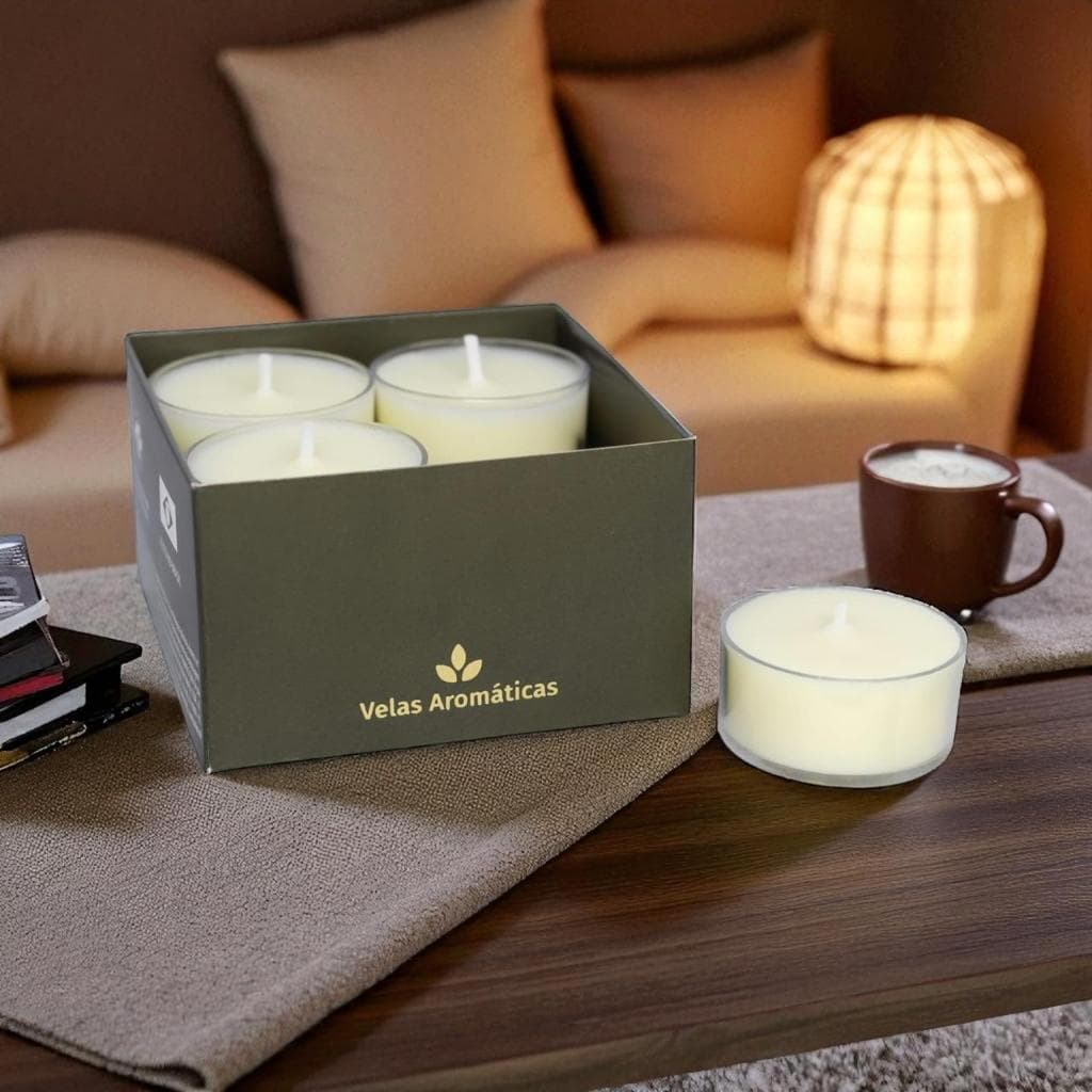 Vela Aromática Premium Limão Siciliano C/4 Mini Velas Velitah Brasil