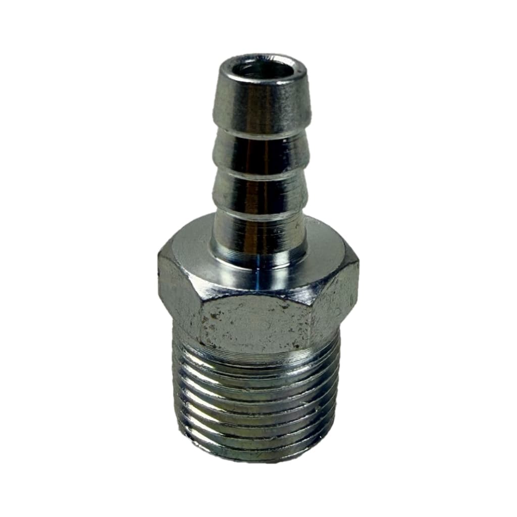 ESPIGÃO MACHO RETO ROSCA NPT 3/8 PARA MANGUEIRA 5/16 AÇO ZINCADO 3/8 x 5/16