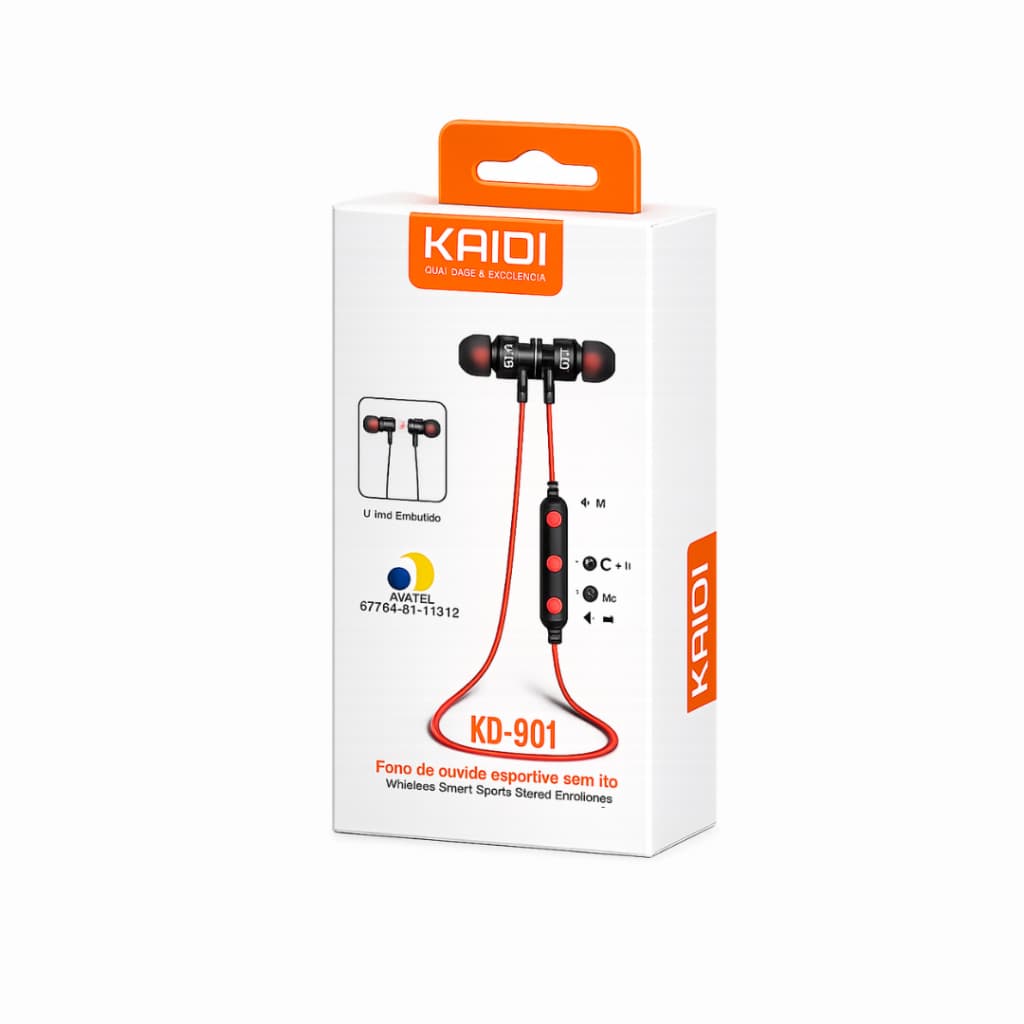 Fone de Ouvido Bluetooth Kaid KD-901 Sem Fio