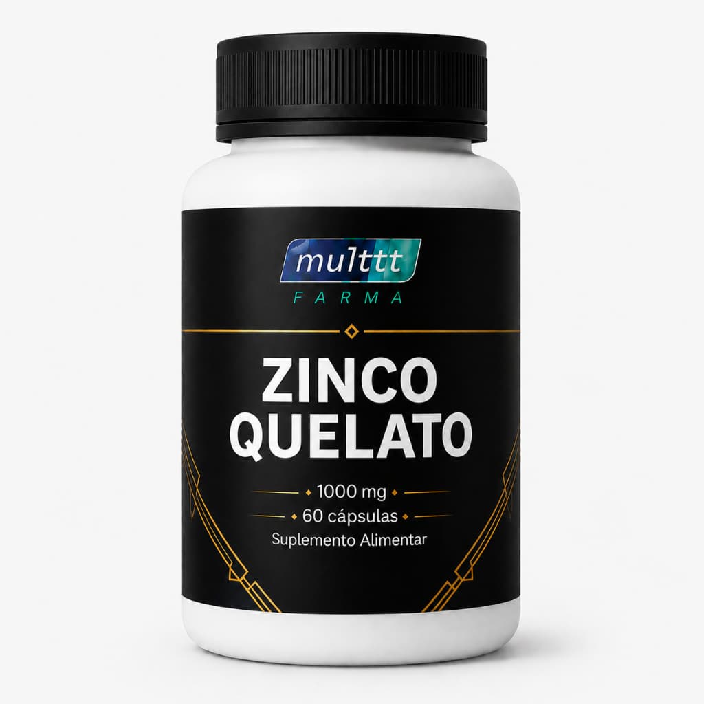 Zinco Quelato 1000mg 60 Cápsulas Imunidade Antioxidante Suplemento Alimentar