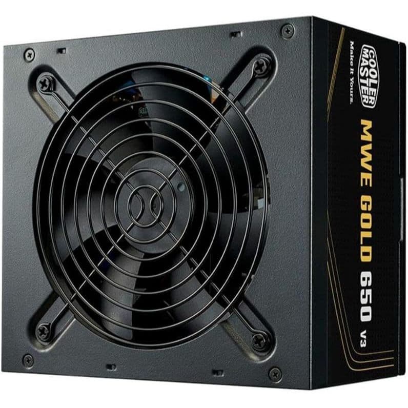 Fonte Cooler Master MWE Gold 650 V3, ATX 3.1, 650W 80 PLUS GOLD PFC ATIVO COM CABO DE FORCA GARANTIA 5 ANOS