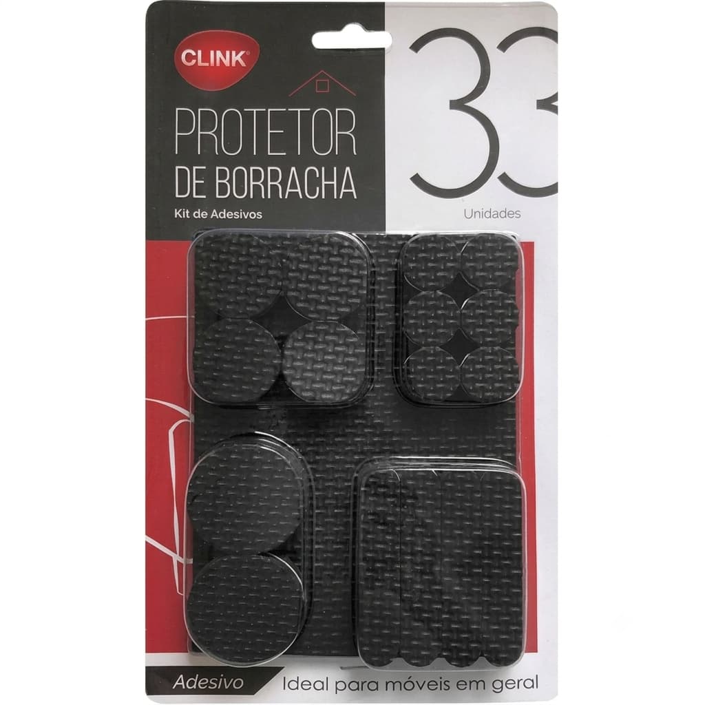 Protetor Adesivo Para Pé De Mesa Cadeira Estante Borracha 33un