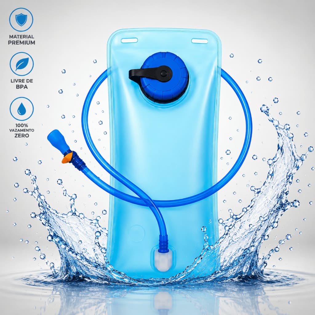 Refil De Agua 2 Litros Para Mochila Hidratacao Bike Ciclismo Camping Trilha Bolsa Reservatorio