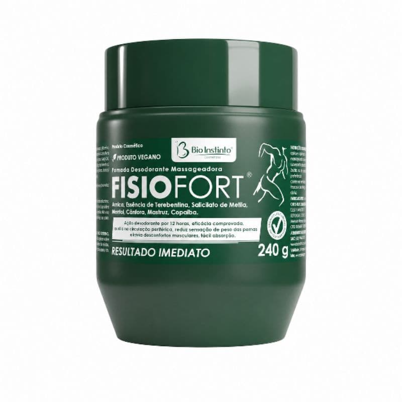 POMADA MASSAGEADORA FISIOFORT CREME DESODORANTE PARA OS PÉS