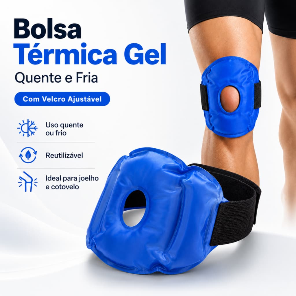 Bolsa Térmica Em Gel Compressa Quente e Fria Reutilizável Para Joelhos Alivio de Dores Musculares