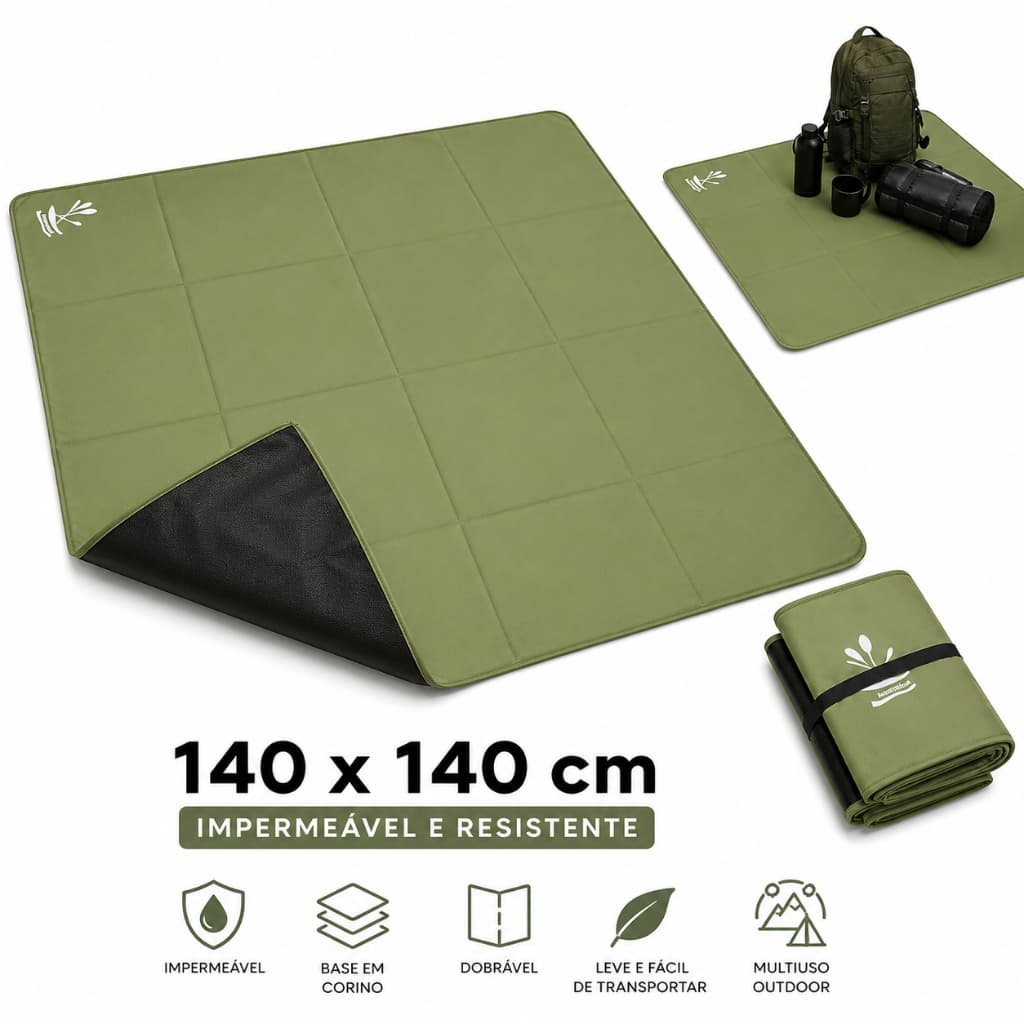 Manta Camping Impermeável Dobrável Tapete Barraca Trilha Trekking Piquenique Outdoor