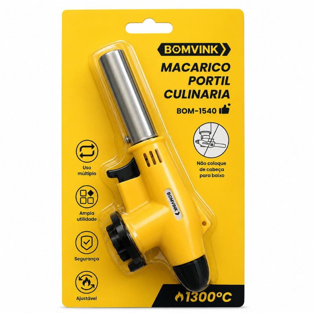 Maçarico Portátil Culinária BOMVINK – Até 1300°C