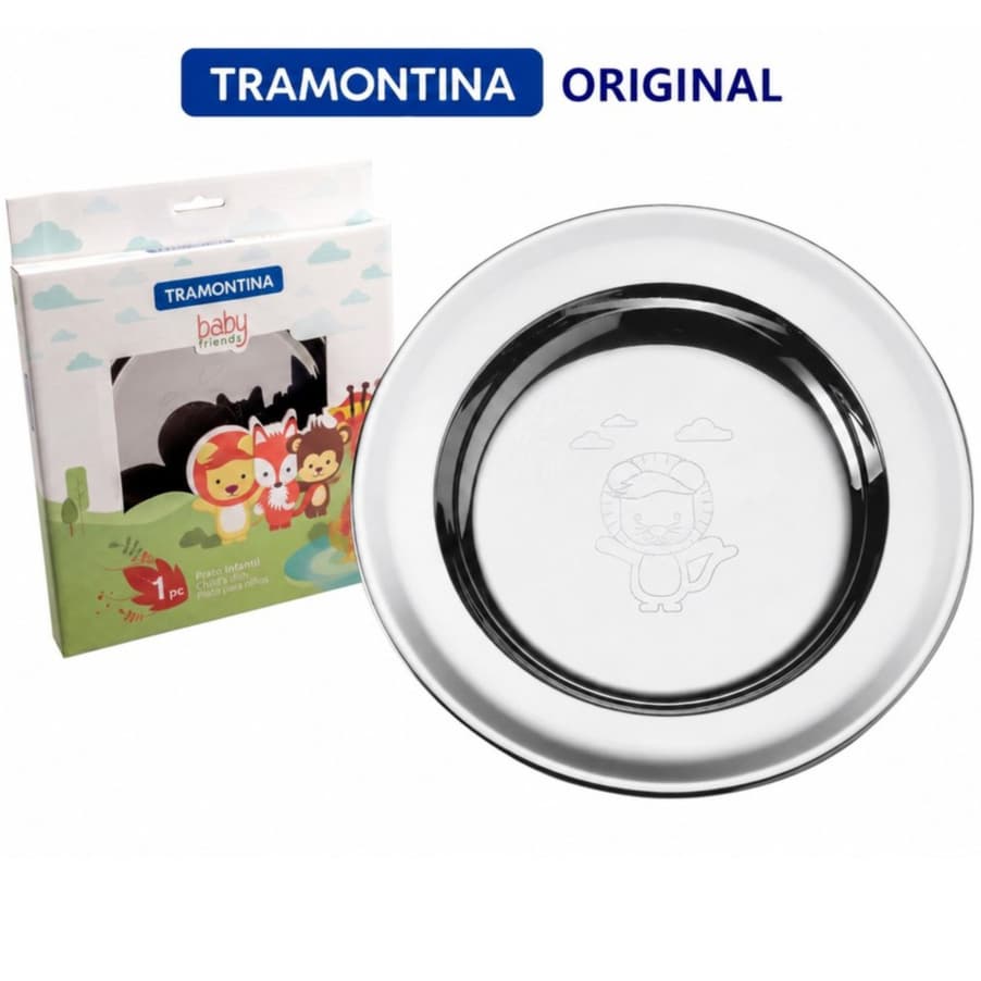 Prato Infantil TRAMONTINA - Baby Friends - Aço Inox
