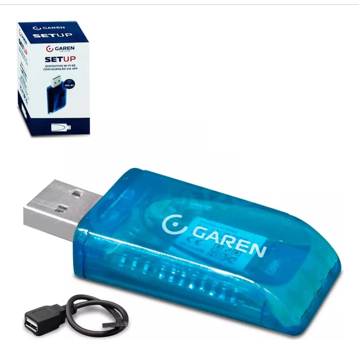 Garen Setup Wi-fi Dispositivo Programador Motor Portão App Celular Azul