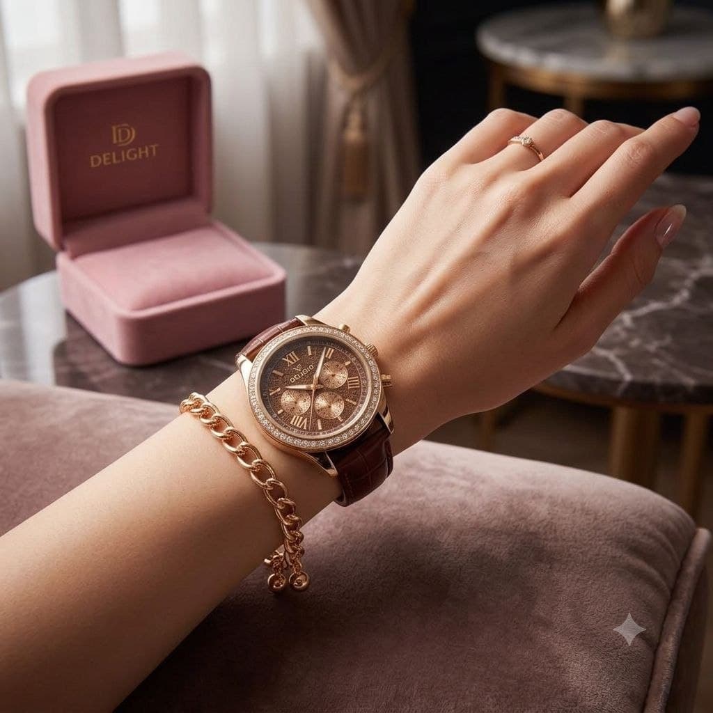 DOLUCK, RELÓGIO + PULSEIRA FEMININO