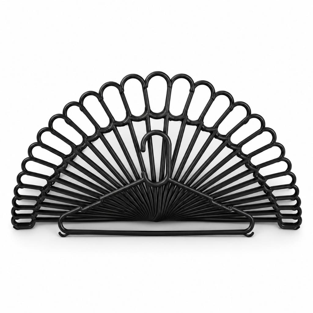 Kit 20 30 50 Cabide Plastico Preto Reforçado Adulto Organizador De Guarda Roupa