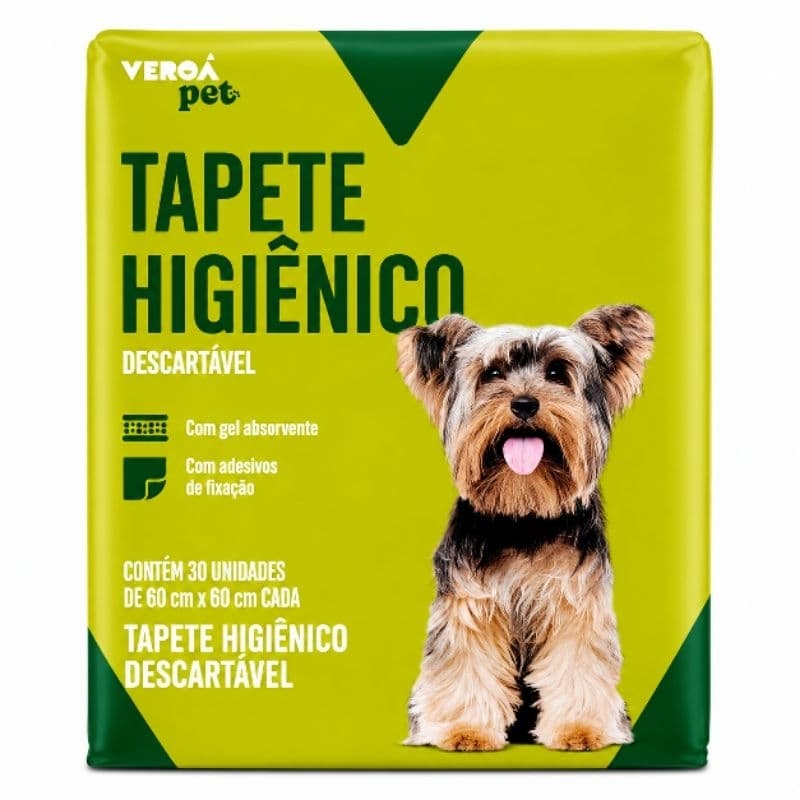 Tapete Higiênico Descartável Pet 60x60 Veroá Com 30 Unidades