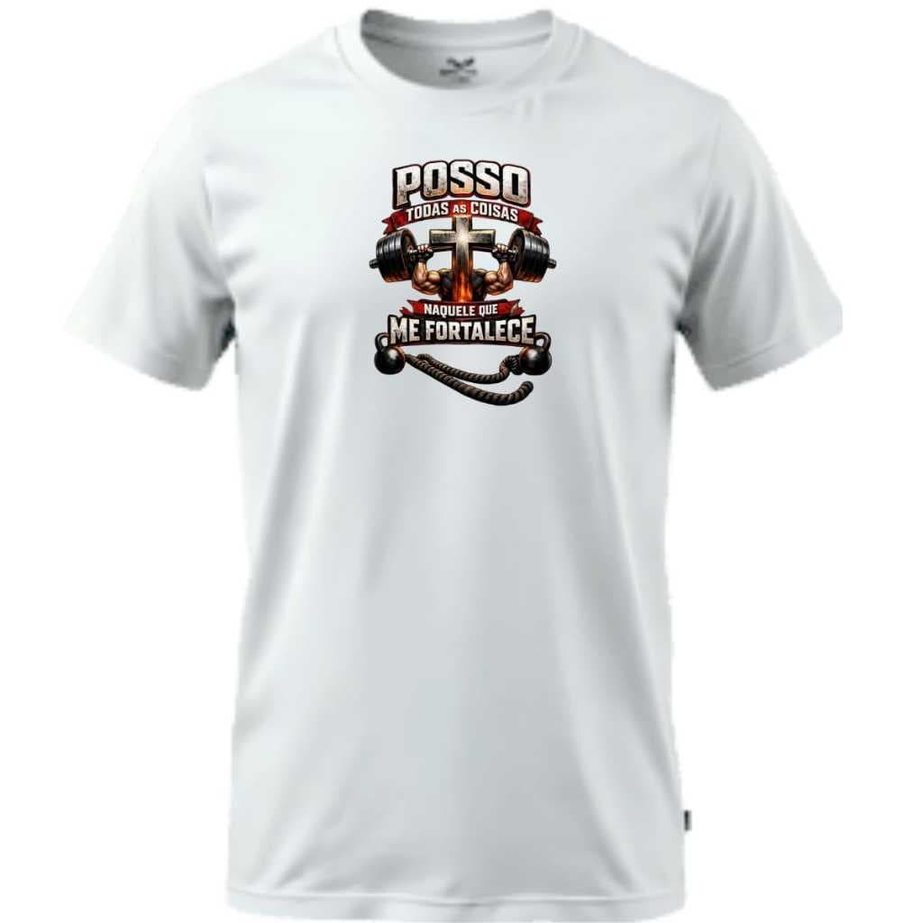 CAMISETA, CAMISA, ESTAMPADA, CRISTÃ, RELIGIOSA, PARA TREINAR