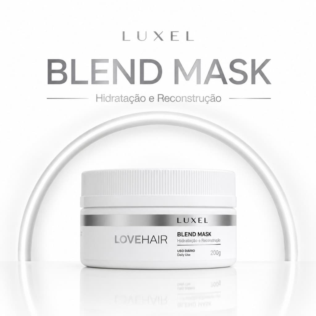 Mascara Blend Mask Hidratação e Reconstrução - Love Hair Silver - 200g - LUXEL
