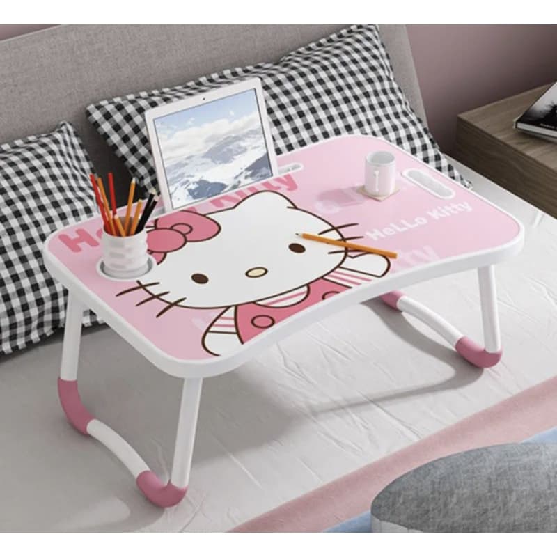 Mesa Hello Kitty 60x40x28cm Rosa Infantil Dobrável Mesa para computador