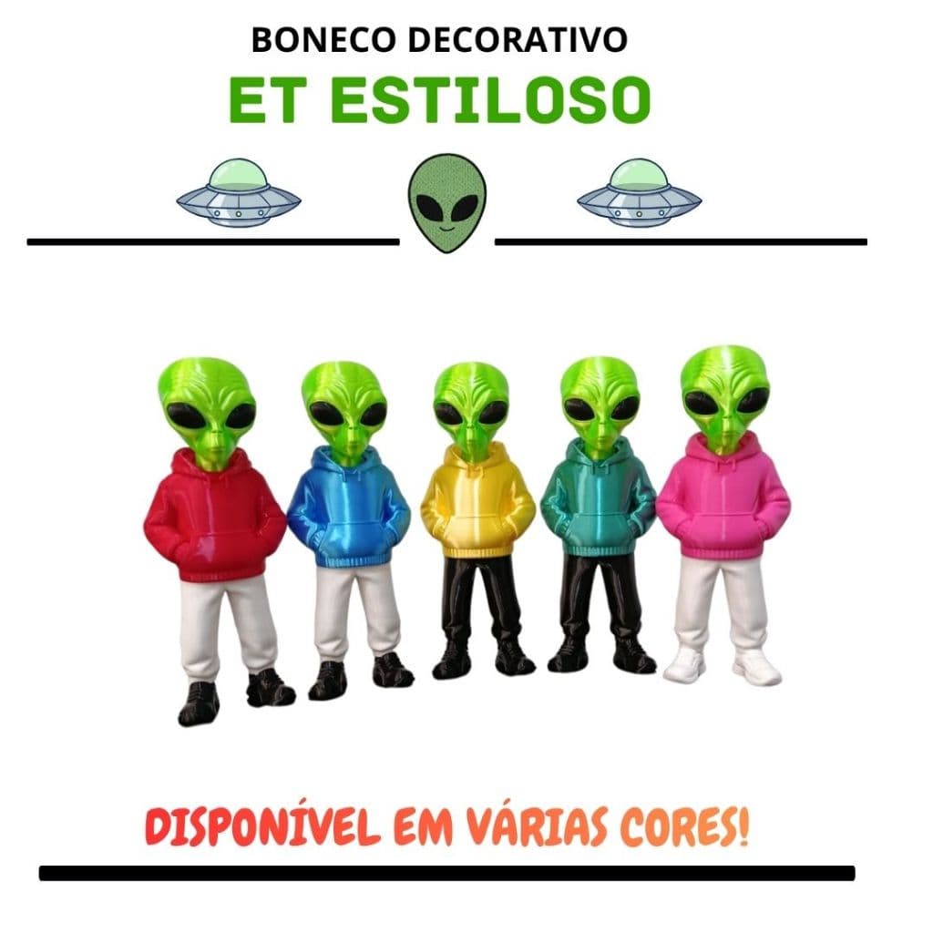 Boneco Decorativo Et Descolado, Colecionável, Mesa, Quarto, Escritório