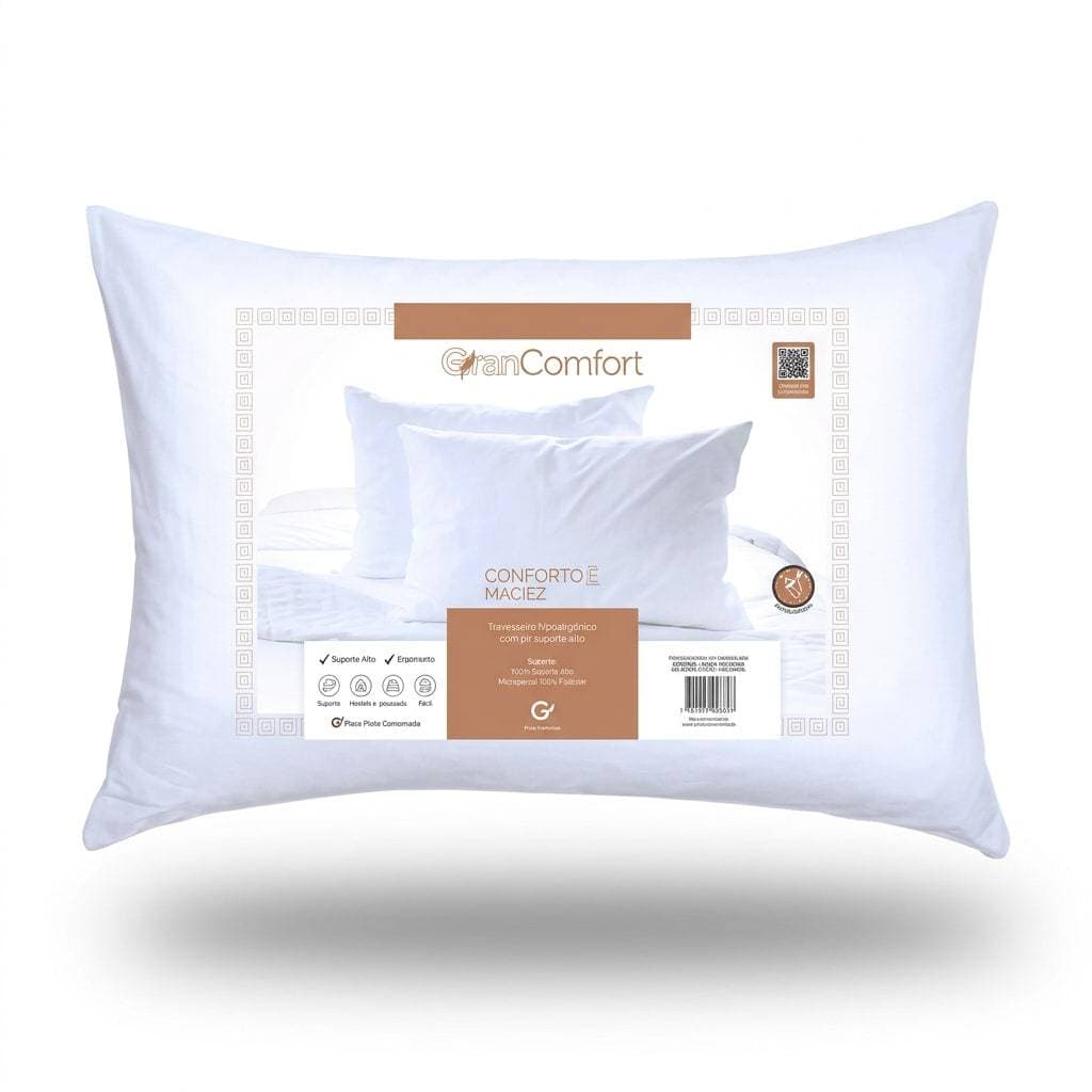 Travesseiro Confortavel GranComfort Macio Antialérgico Ortopedico Premium Luxo