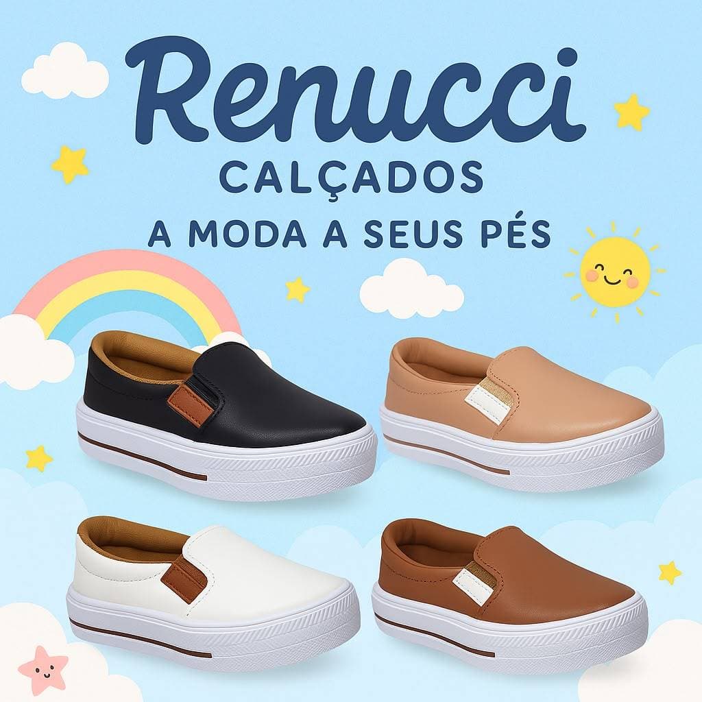 Tênis Baby Renucci com Solado Anatômico para Mais Conforto