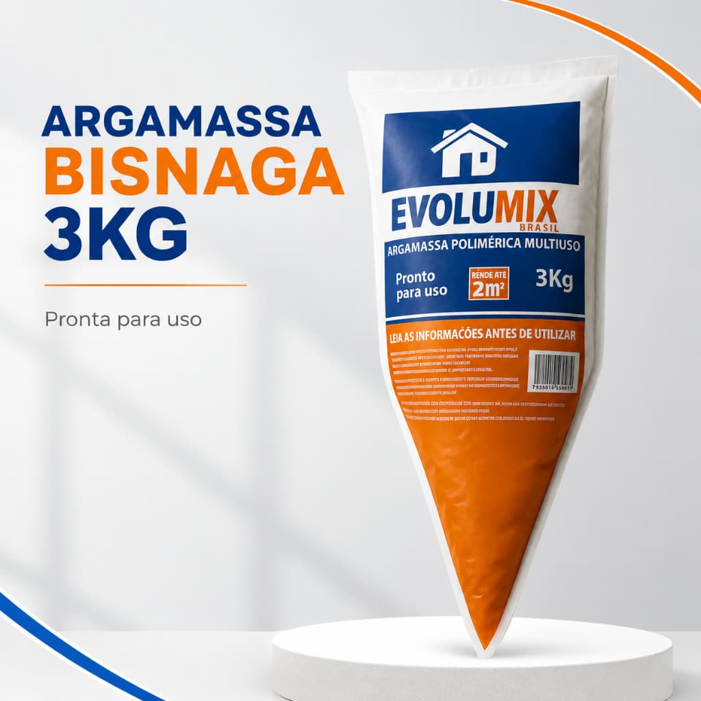 Argamassa Polimérica Bisnaga 3kg Massa Pronta Para Assentamento De Blocos