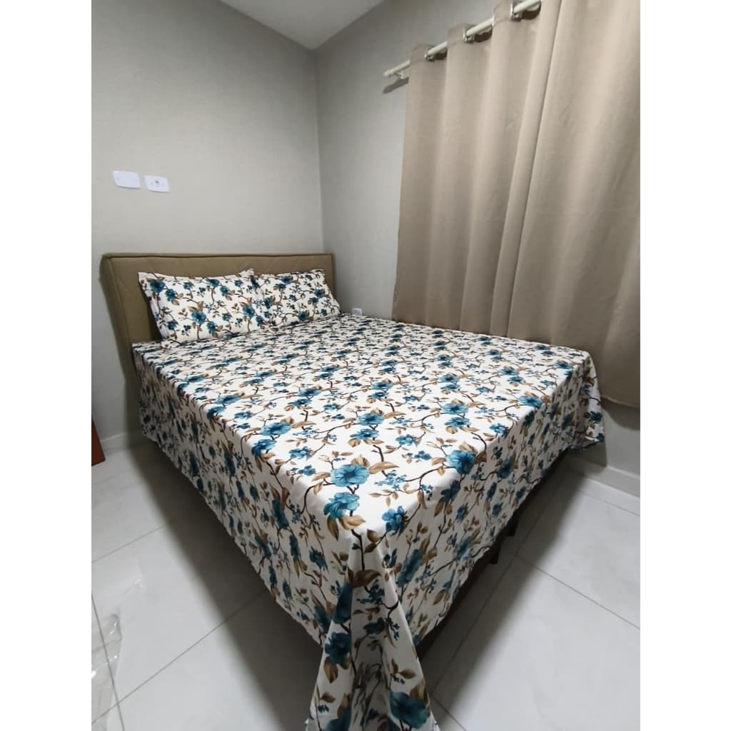 Jogo De Lençol Estampado 3 Peças  Queen 2x50m x 2x60m